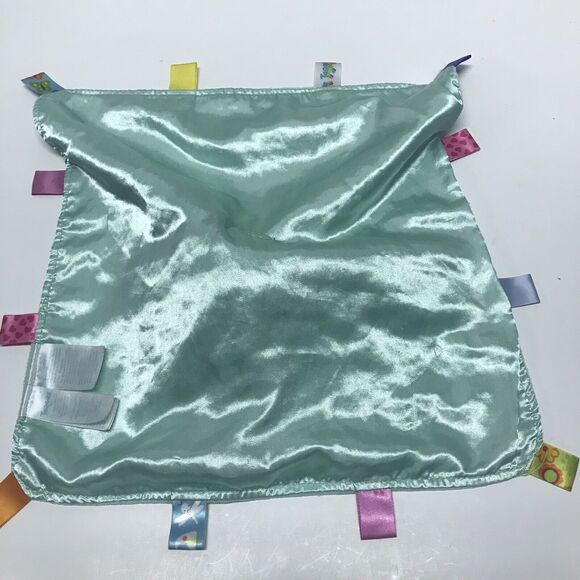 Taggies Pink Green Owl Baby Lovey Security Blanket Plush Bird Teal Hearts - Picture 8 of 11